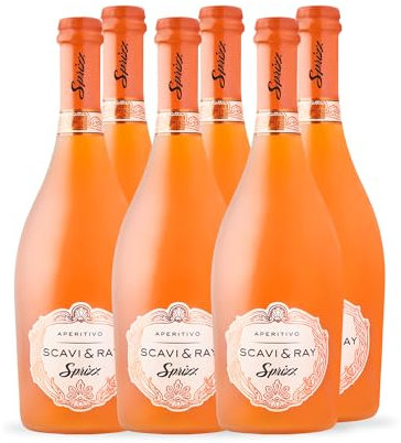SCAVI & RAY Sprizz Aperitivo – 6 x 0,75l italienischer Cocktail mit spritziger Grapefruit & Blutorange, 5,5% Vol. Alkohol – der Partybegleiter für gesellige Runden oder als Aperitif