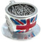 Queenberry Breloque en argent sterling motif tasse de thé avec drapeau anglais en émail, de style européen