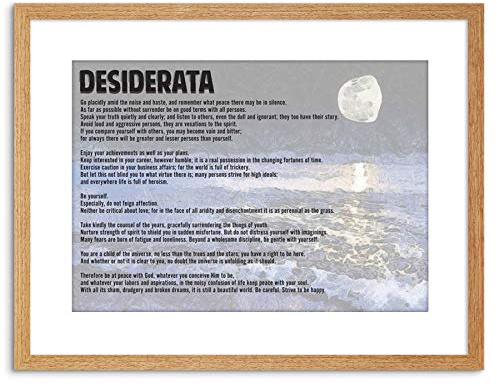 Wee Blue Coo Desiderata Ehrmann Placidly Noise Haste Quote Framed Wall Art Print
