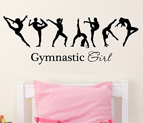 tellMeo Wandtattoo/Vinyl-Wandaufkleber, Motiv Gymnastic Girl/Turnen, für Schlafzimmer, Wohnzimmer, Sportraum