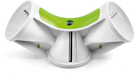 Weis Spiralschneider Triple, Edelstahl, Weiß/grün, 19 x 6.5 x 7 cm