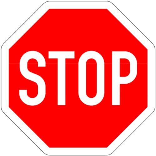 LEMAX® Verkehrszeichen - Halt Vorfahrt gewähren (Stoppschild), Zeichen 206 Alu 2 mm, RA1 rot/weiß 600x600mm