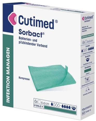 CUTIMED Sorbact Kompressen 4x6 cm 6 St