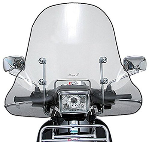 Faco Alto Vespa S 50 - 125 2007 E SUP - Deflettore Vento Classico Nero per Motocicletta