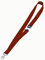 Durable 868203 - Cordoncino in tessuto con clip per la combinazione con i portanome dotati di asola d'aggancio, larghezza 20 mm, lunghezza 44 cm, rosso