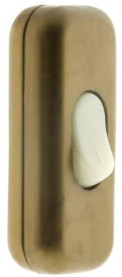 Zenitech - Interruptor Unipolar 2A - Diseño Grueso y Discreto para Interiores Modernos - Compatible con Instalaciones Eléctricas Estándar - Marrón - Potencia Máx 2A