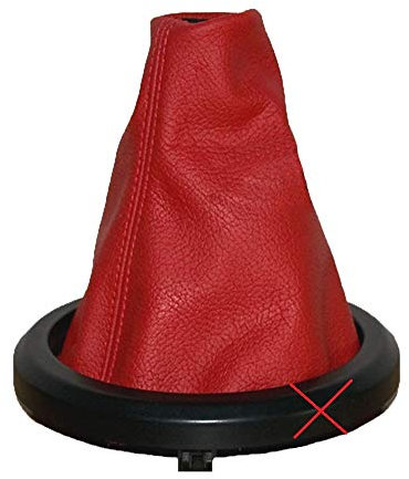Schaltmanschette Schaltsack Leder Rot