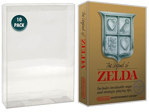 MALKO Videospiel-Schutz, kompatibel mit Nintendo NES Games-Boxen, transparente Kunststoffhülle, 10 Stück