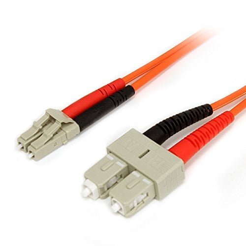 StarTech 3m OM1 Fibre Cable, LC to SC, 62.5/125, Optic, LSZH (FIBLCSC3) | Duplex 62.5, LSZH, Jumper Cord, Low-smoke zero-halogen jacket, Immune to electrical interference