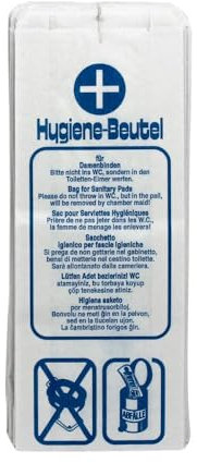 Hygienebeutel, 100 Stk. -für Damenbinden und Tampons, Hygienetüte
