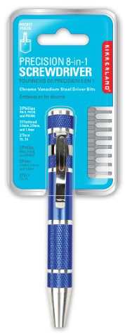 Kikkerland CD34-A Precision 8-in-1 Screwdriver, Assorted Colors