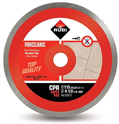 Rubi CPR 115 SUPERPRO - Disco de diamante para gres porcelánico continuo (115 mm)