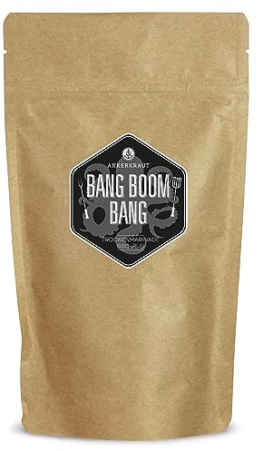 Ankerkraut Bang Boom Bang, scharfer BBQ-Rub Gewürzmischung für alle die gar nicht scharf genug essen können, 250g im aromadichten Beutel