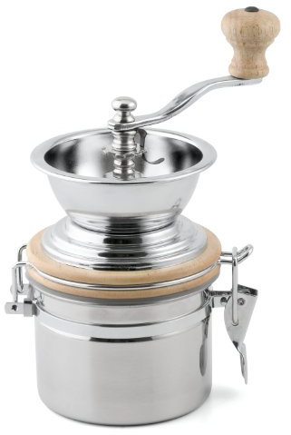 Weis 16992 Moulin à Café Acier Inoxydable Argent/Brun 9 x 9 x 17 cm