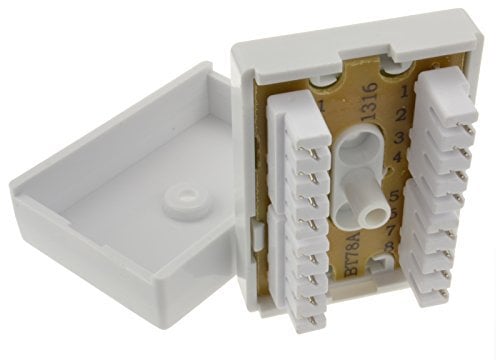 kenable 4 Pair BT Telephone IDC Terminal Block Coupler Junction Box Unit 7/8A
