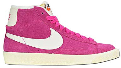 Nike Hi Top Formatori Scarpe Donna Blazer Mid Suede Vintage Fucsia Rave Rosa/Naturale, Rosa (rosa), 37.5 EU