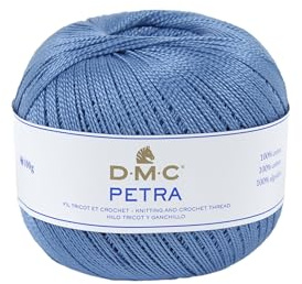DMC Petra Yarn, 100% Cotton, Ocean Blue (5798), Size 5