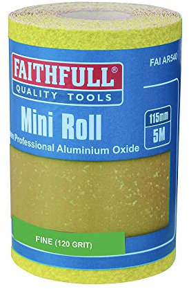 Faithfull - Aluminium Oxid Papierrolle Gelb 115mm x 5m 120g - FAIAR5120Y