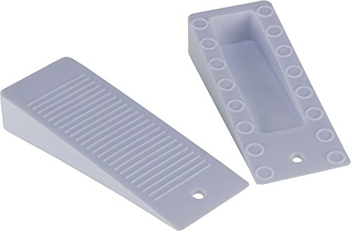2 Stück Türstopper Türkeil Möbelkeil, Hartgummi, weiss 97x 35 x 11 mm