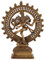 GURU SHOP Messingfigur, Statue Shiva im Feuerkranz 29 cm - Motiv 9, Gold, Skulpturen & Statuen
