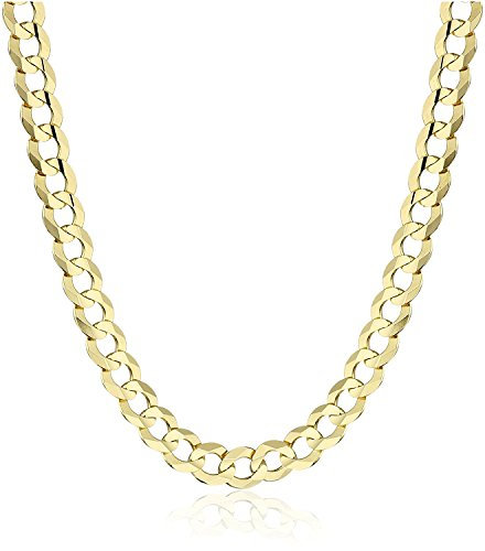 PRINS JEWELS 14 Karat / 585 Gold Panzerkette Gelbgold Unisex Kette - Breite 5.50 mm - Länge wählbar (45)