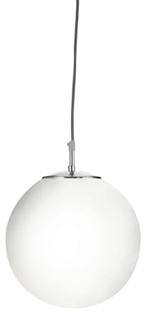 Searchlight Atom satin silver single ceiling pendant light (6077)