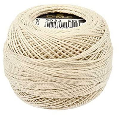 DMC 116 12-3033 Pearl Cotton Thread Balls, Very Light Mocha Brown, Size 12