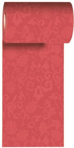 Duni Tischband aus Dunicel® Damast-Druck coral pink, 15 x 2000 cm