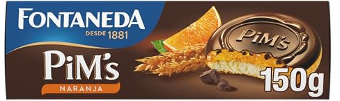 LU Pim's - Galletas de Bizcocho Rellenas de Naranja, Crujiente Chocolate Negro, 150 g