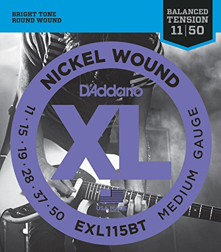 D'Addario EXL115BTx5 (5 sets), XL Balanced Tension, Med, (.011-.050)