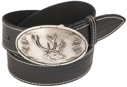 Werner Trachten Unisex Trachtengürtel 03837 Gürtel, Schwarz (schwarz rugato 301), (Herstellergröße: 115)