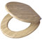 Tiger Toilettensitz Steigerhout, WC-Sitz in Natur-Holzoptik mit Absenkautomatik, Metallbefestigung,46.6 x 37.6 x 6 centimeters