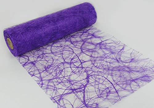 25 m x 30 cm Sizoweb® Vlies Original Tischband Tischläufer lila Purple für Hochzeit, Weihnachten ...