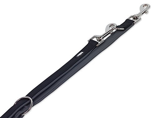 Nobby Führleine Classic Preno, schwarz / grau L: 200 cm, B: 20/25 mm, 1 Stück
