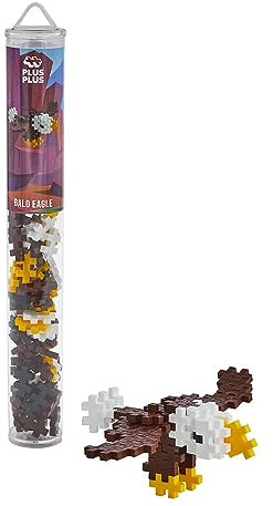 Plus-Plus 9604273 Kreativ-Bausteine Tube, Adler, Geniales Konstruktionsspielzeug, 100 Teile