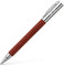 Faber-Castell 148111 - Tintenroller AMBITION Birnbaum, Metallspitze: 0,7 mm, inklusive Geschenkverpackung, Schaftfarbe: braun / silber
