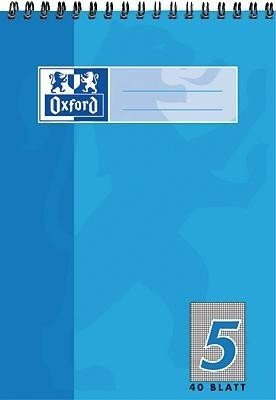 Oxford 100050388 Spiralblock Linien 5 - A5, 40 Blatt, 90 g/qm