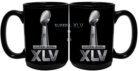 Memory Company NFL Super Bowl XLV 2er Pack 15-Ounce Tasse, Schwarz