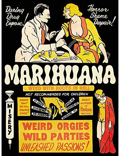 Wee Blue Coo Political Drug Abuse Marijuana Weed Weird Art Print Poster Wall Decor 12X16 Inch