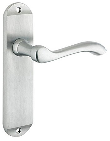 Dynasty Project Europa Arundel Internal Lever on Backplate Door Handle Pair Latch Satin Chrome