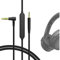 Geekria QuickFit Cable de Audio con Micrófono Compatible con Bose QC45, QC35, QC25 Auriculares, 2.5mm Cable Estéreo de Repuesto con Micrófono en línea y Control de Volumen(1.2m)