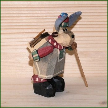 Rudolphs Schatzkiste Holzfigur Weihnachtsdeko Elch Holzmacher Höhe ca 9 cm NEU
