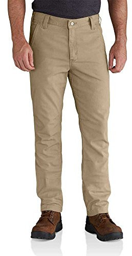 Carhartt Men's Rugged Flex® Straight Fit Canvas 5-Pocket Tapered Work Pant, Dark Khaki, W44/L32
