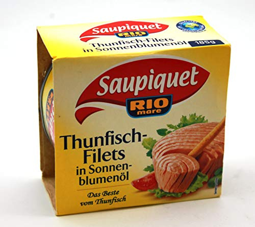 Saupiquet ThunfischFilet in Sonnenblumenöl, 8er Pack (8 x 185 g Packung)