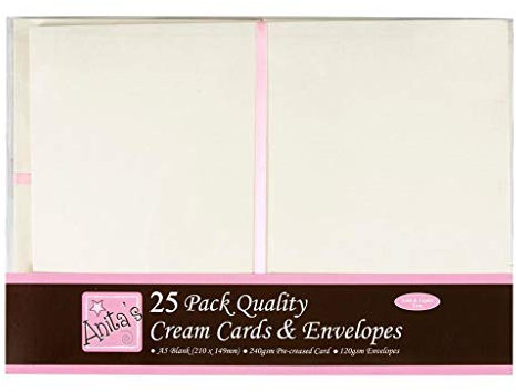 Anitas 25pk A5 Cream Blank Cards