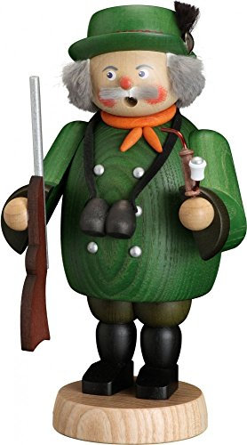 Seiffener Volkskunst | Räuchermännchen Erzgebirge | Gemütliche Typen 19 cm | Räucherfigur | Erzgebirgische Volkskunst | 12653 | Jäger