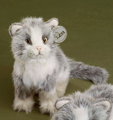 Förster Stofftiere 3278 Katze grau/weiß sitzend 20 cm hoch