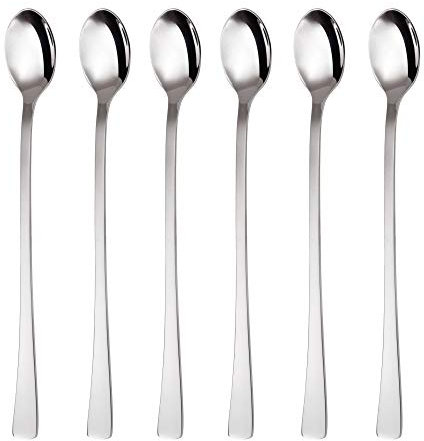 GRÄWE® 6 x Longdrinklöffel 22 cm aus Edelstahl, Serie Würzburg