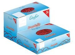 Läufer 51045 Rondella Gummibänder 100 x 5 mm, Durchmesser 65 mm, 5 mm breite Gummiringe, 50g Schachtel, rot