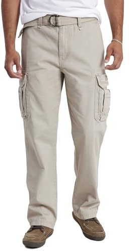 UNIONBAY mens Survivor Iv Relaxed Fit Cargo - Reg and Big Tall Sizes Casual Pants, Desert, 42W x 30L US
